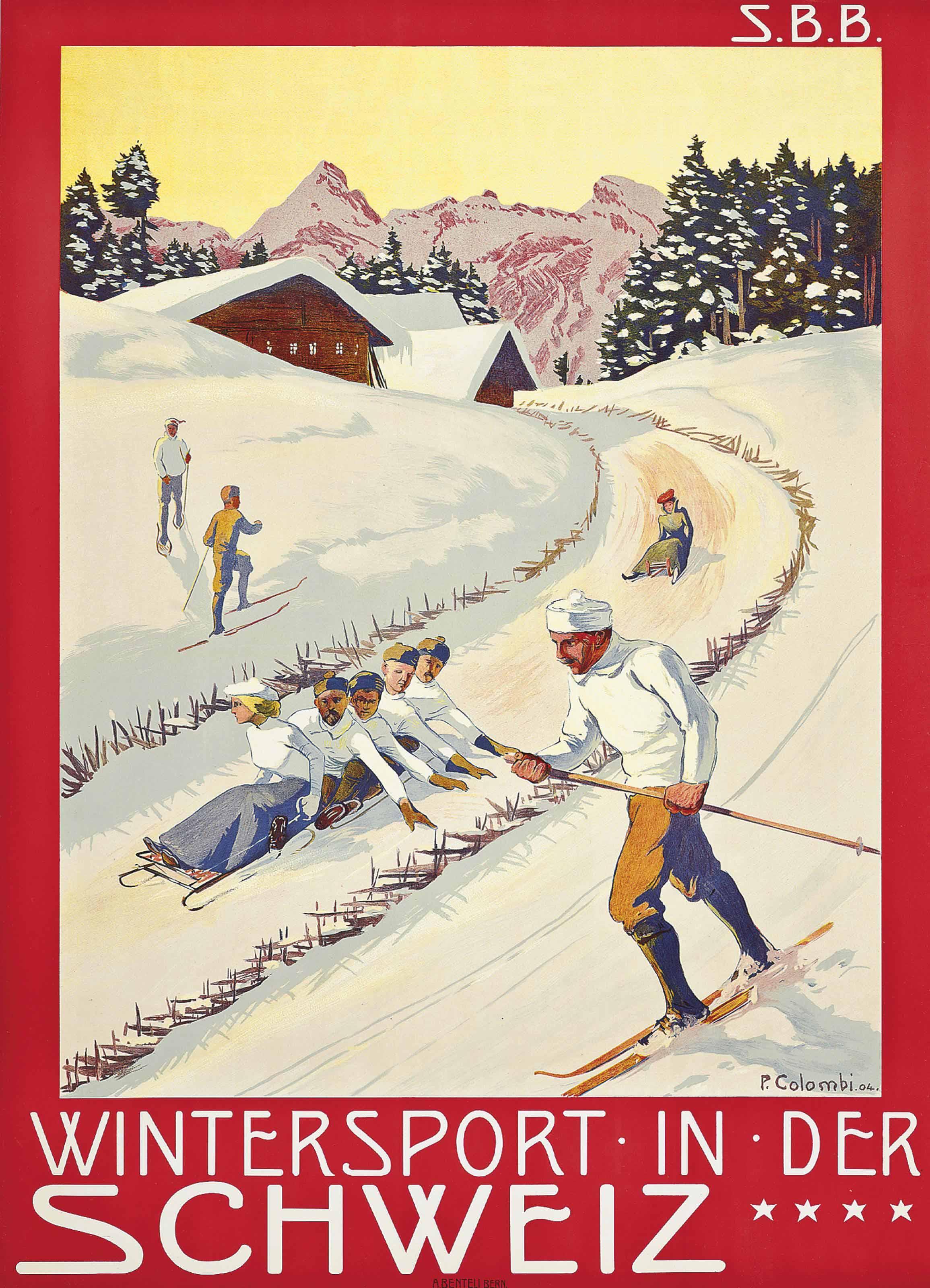 Plinio Colombi - Wintersport In Der Schweiz