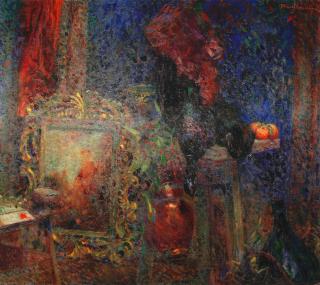 Plinio Nomellini - Interno Con Natura Morta