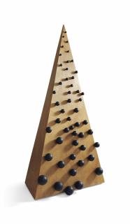 Pol Bury - 49 boules noires sur un plan