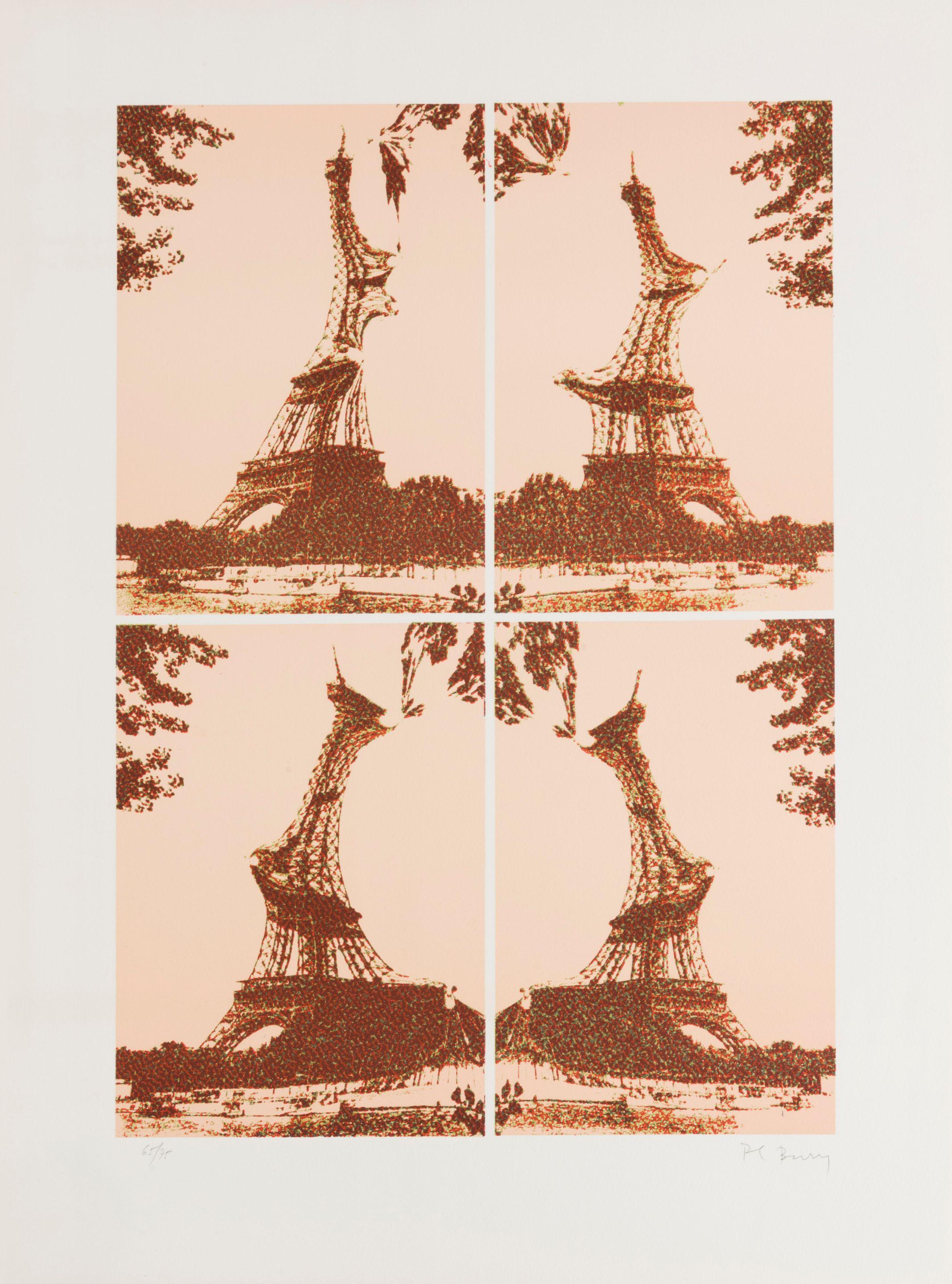 Pol Bury - Quatre Tours Eiffel Juxtaposées, 1980
