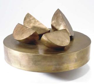 Pol Bury - Sphere in Four Pieces on a Cylindrical Platform