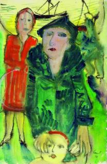 Pol Cassel - Dame mit zwei Kindern