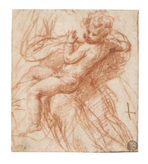 Polidoro Caldara - Recto: The Madonna And Child; Verso: Sketches For Three Figures