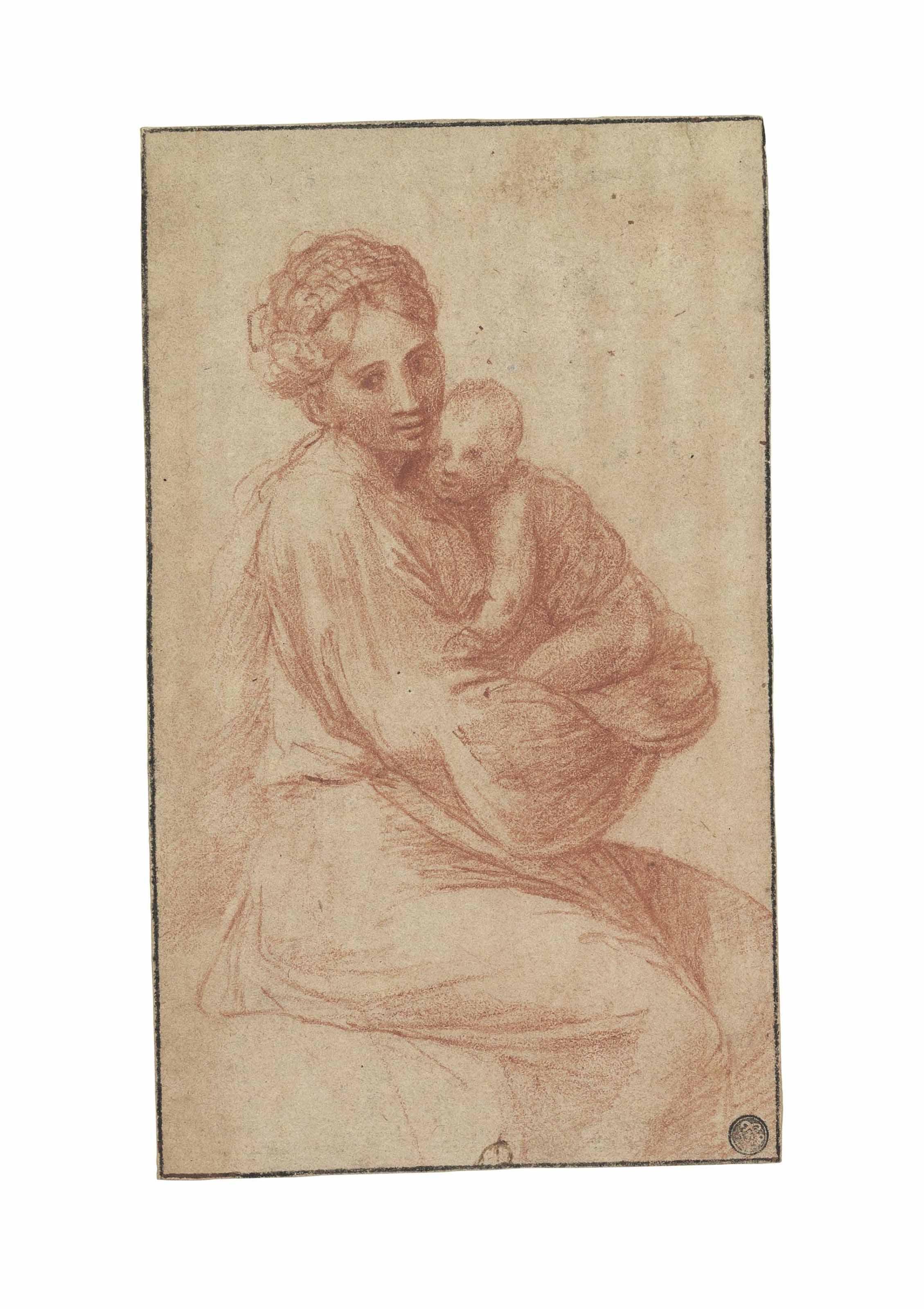 Polidoro Caldara - The Madonna Seated, Holding The Child