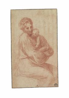 Polidoro Caldara - The Madonna Seated, Holding The Child