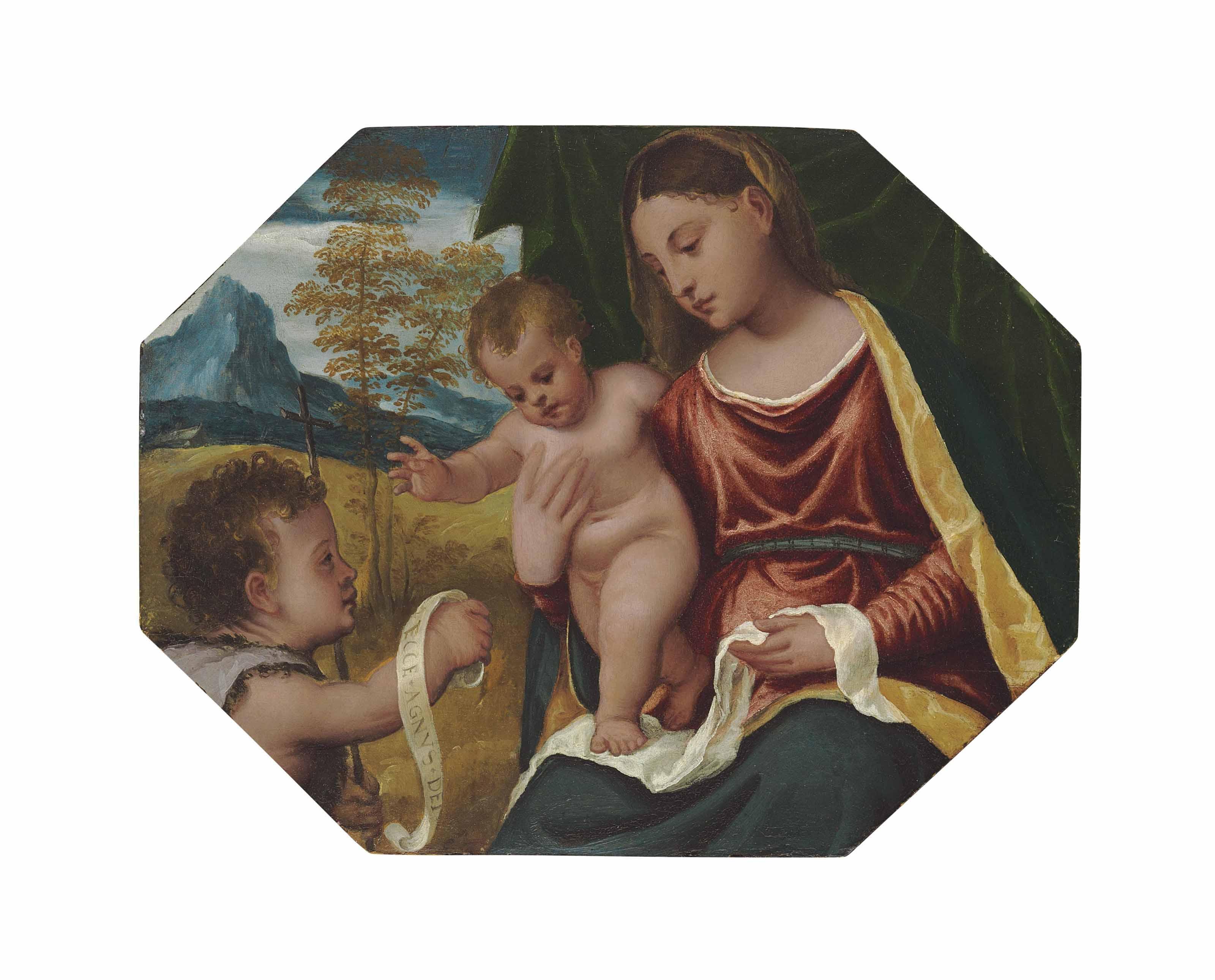 Polidoro da Lanciano - The Madonna And Child With The Young Saint John The Baptist