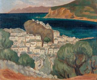 Polykleitos Rengos - L\'île de Skopelos sans cadre/ unframed