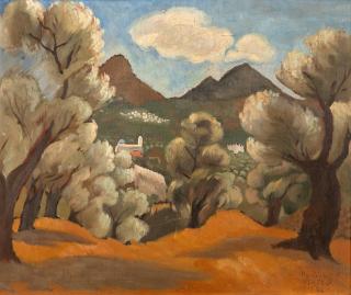 Polykleitos Rengos - Vue de Halki à Naxos