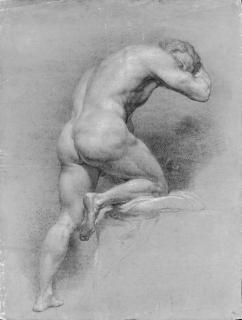 Pompeo Batoni - A kneeling nude turned to the right