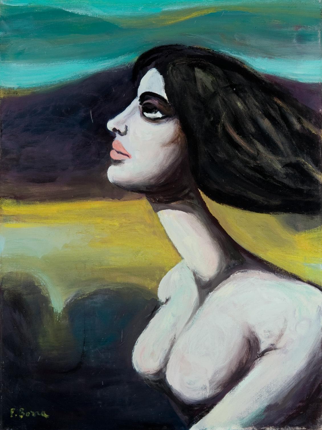 Pompeo Borra - Donna di profilo