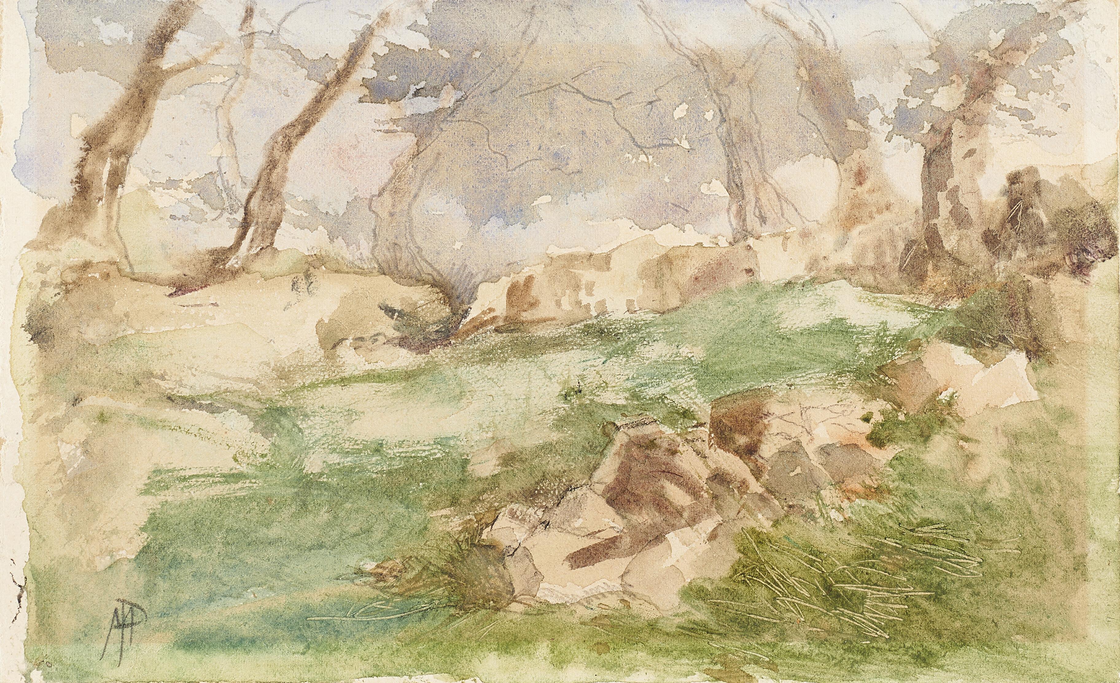 Pompeo Mariani - Scorcio boschivo