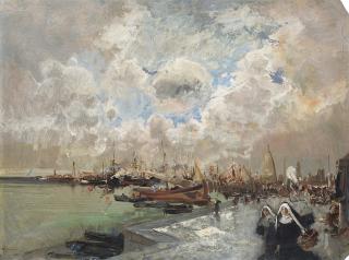 Pompeo Mariani - Scorcio portuale