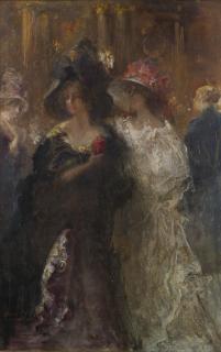 Pompeo Mariani - Two Elegant Ladies