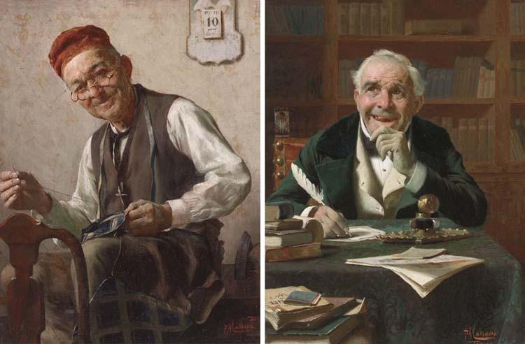 Pompeo Massani - Repairing the tunic; and An amusing letter