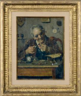 Pompeo Massani - The Clockmaker; and a companion painting