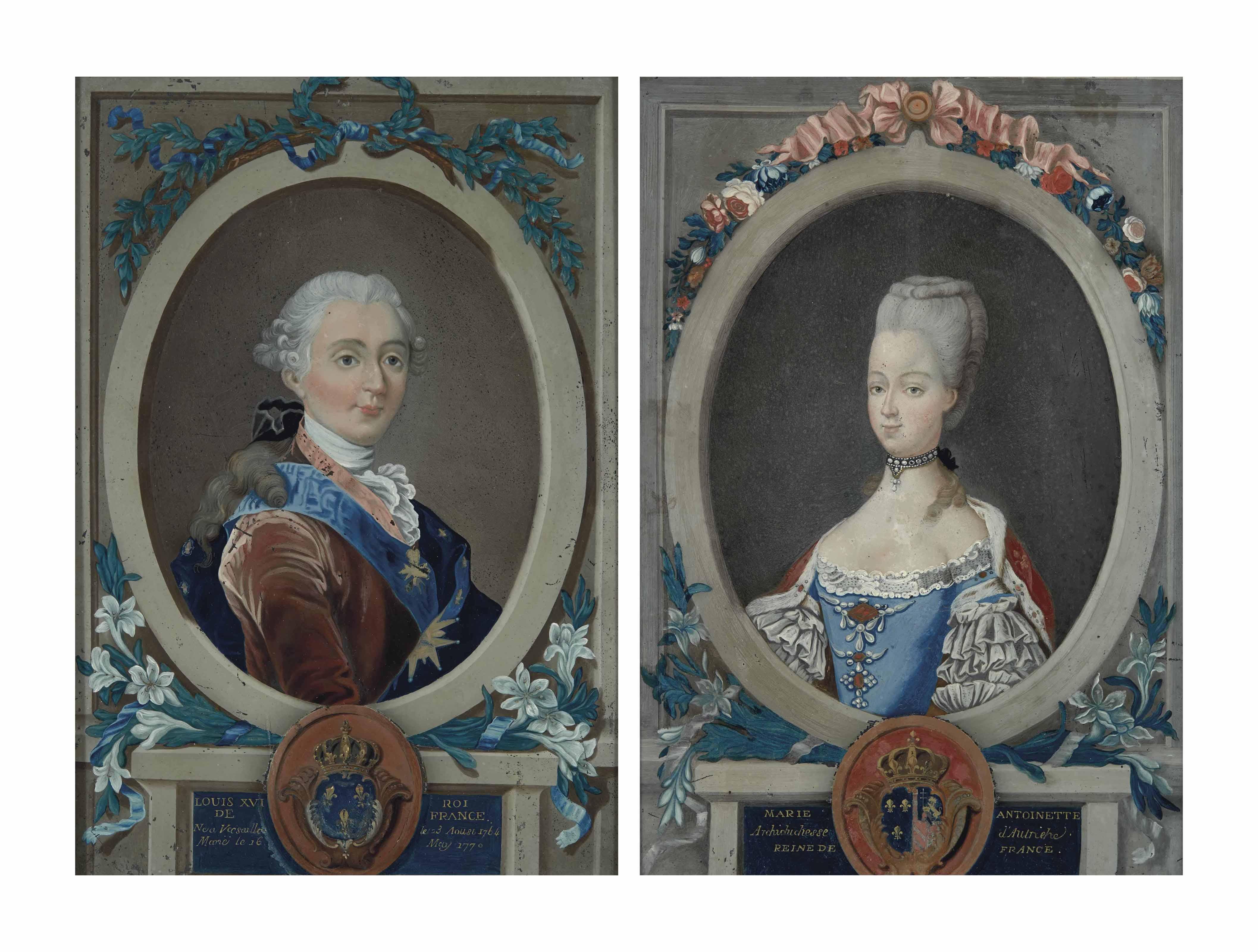 Portrait De Louis Xvi; Et Portrait De Marie-Antoinette