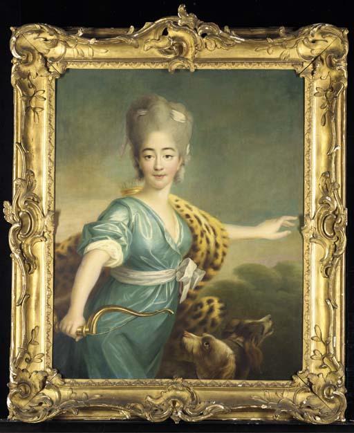 Portrait de Marie-Joséphine-Louise de Savoie, Comtesse de Provence (1753-1810) En Diane Chasseresse