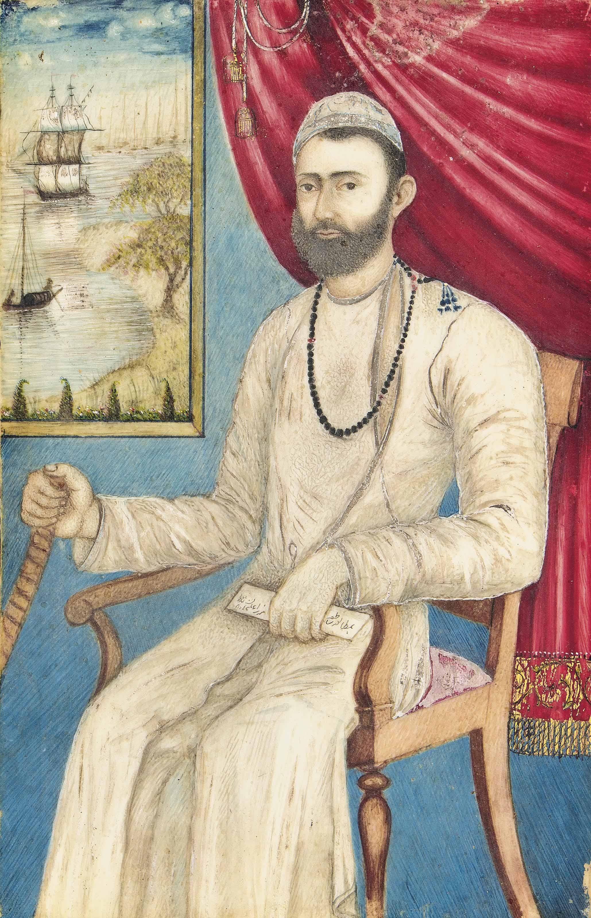 Portrait Of A Seated Noble, Possibly Mirza \'Ali Khan Bahadur