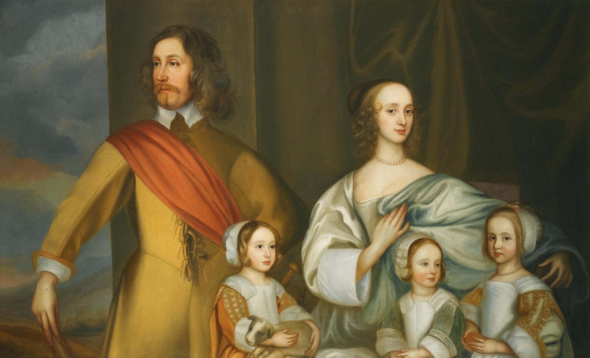 Portrait Of Alexander Popham And His Family