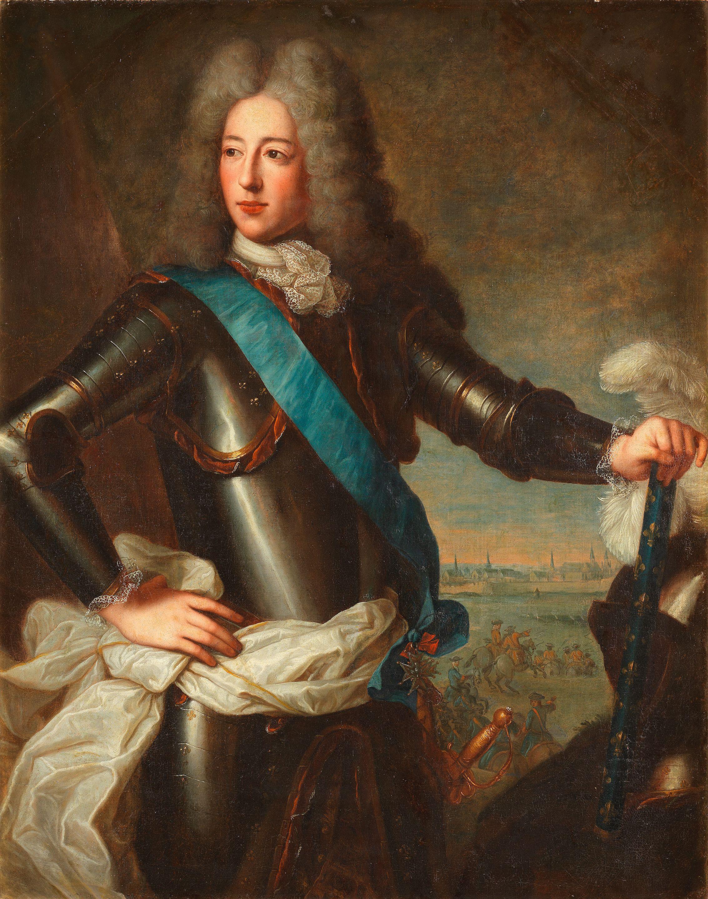 Portrait Of Louis Henri De Bourbon, Prince De Condé, Three-Quarter-Length, In Armour, Wearing The Order Of The Saint\'Esprit,