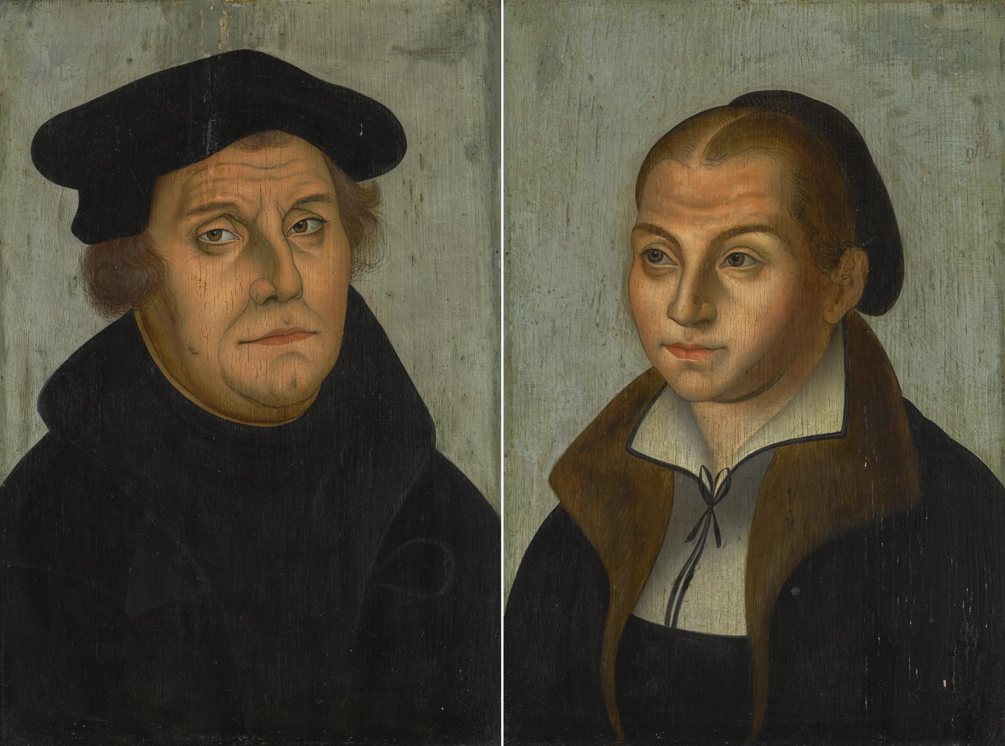 Portraits Of Martin Luther (1483–1546) And His Wife, Katharina Von Bora (1499–1552)