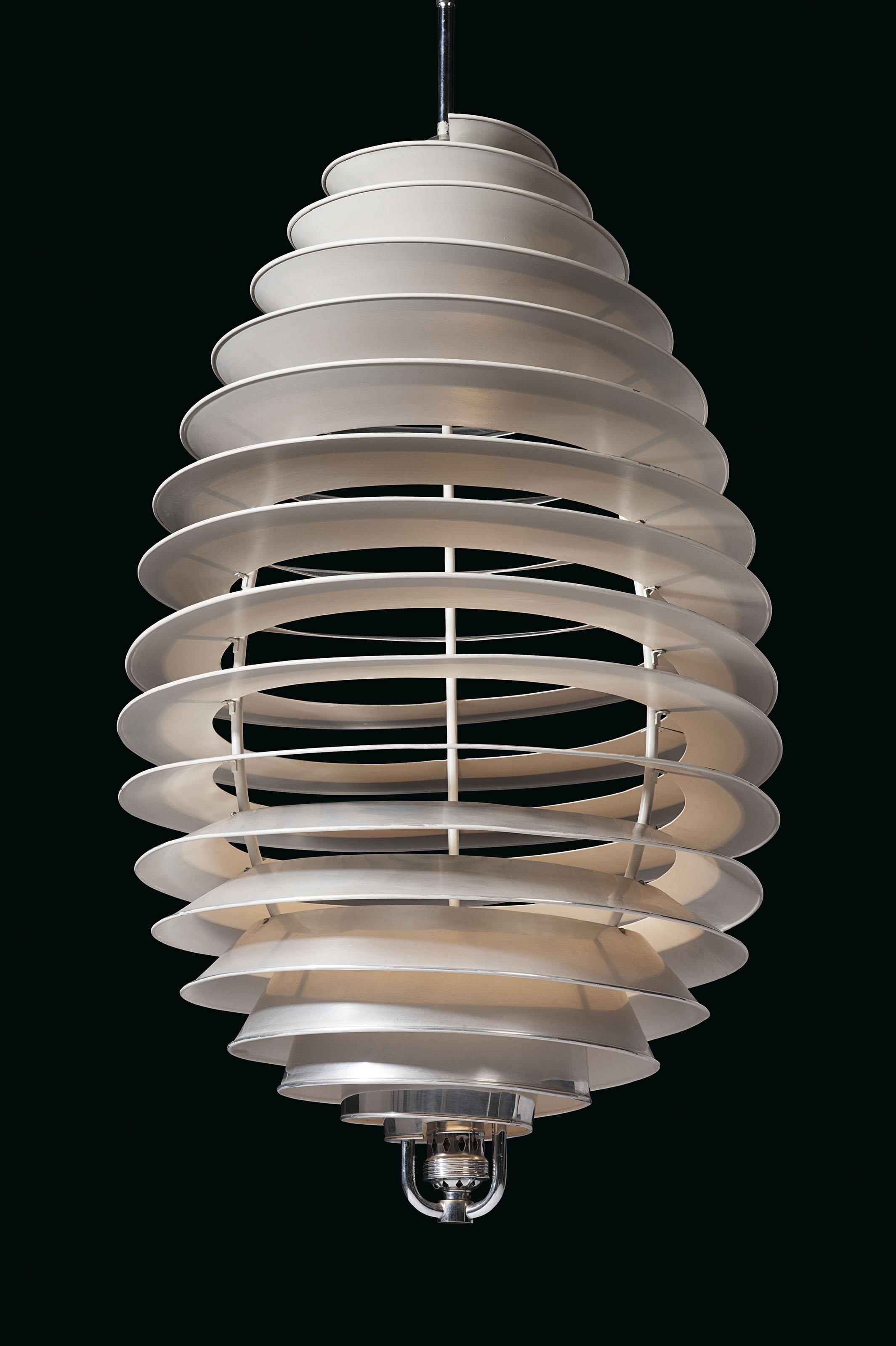 Poul Henningsen - A rare \'Spiral\' ceiling light