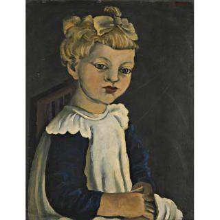 Pravoslav Kotík - Czech girl With White Collar (Portrét Dívky S Bílým Límečkem)