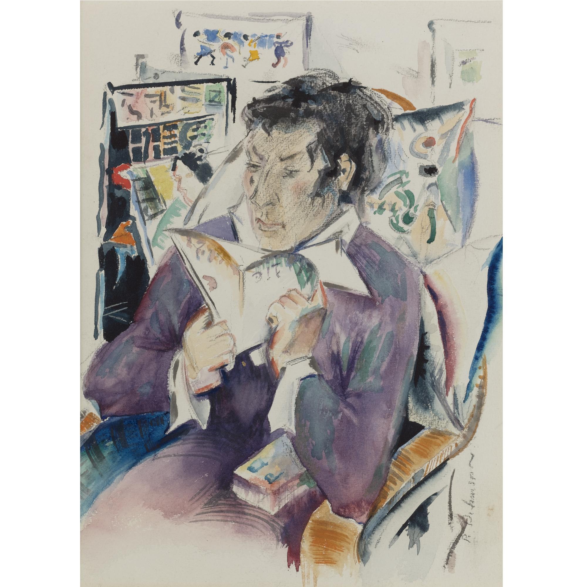 Preston Dickinson - Man Reading