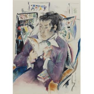 Preston Dickinson - Man Reading