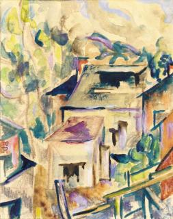 Preston Dickinson - Old Barns