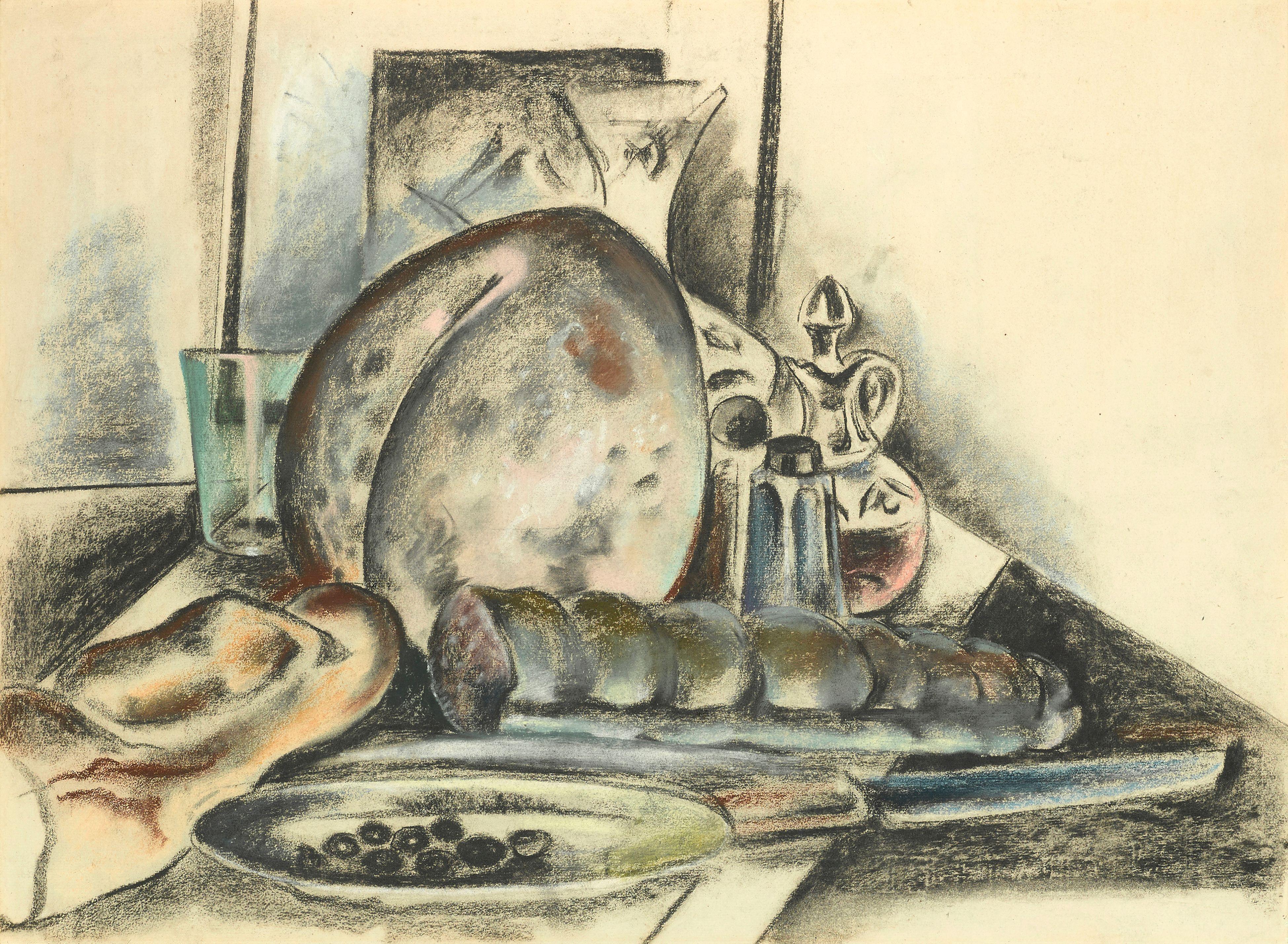 Preston Dickinson - Still Life with Condiments (The Provolone Cheese)