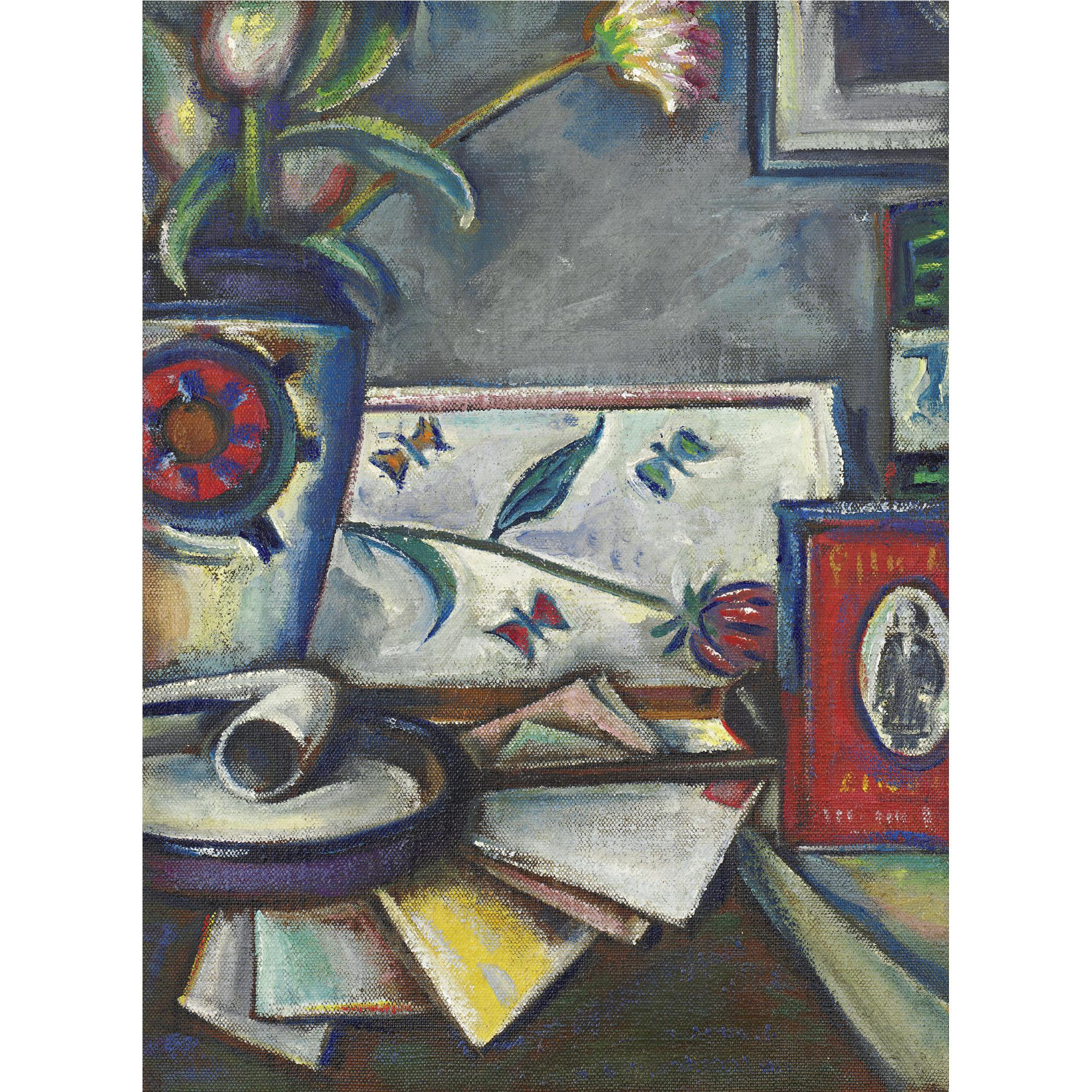 Preston Dickinson - Still Life With Pipe And Letters  