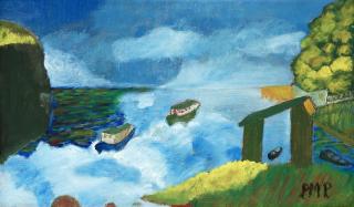 Primus Mortimer Pettersson - Boats at sea