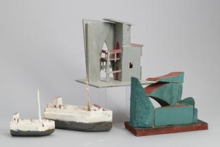 Primus Mortimer Pettersson - Riddarborg, båtar och fantasiklippa