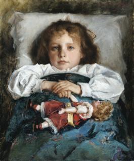 Prince Paul Troubetzkoy - Portrait Of A Child With A Doll