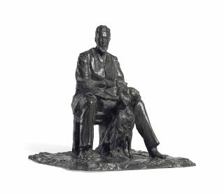 Prince Paul Troubetzkoy - Portrait of the Minister of Finance Sergei Yulyevich Witte (1849-1915) with His Setter