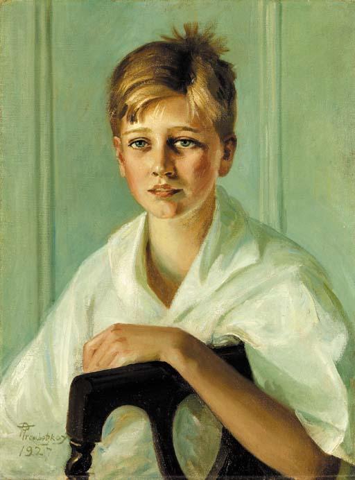 Prince Pierre Troubetzkoy - Portrait of John Aspinwall Roosevelt, Age Eleven