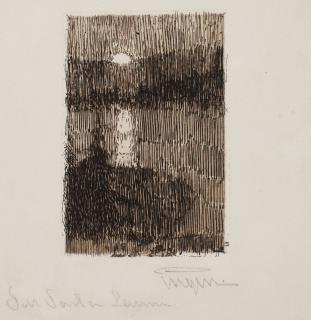 Prins Eugen - A landscape in moonlight.