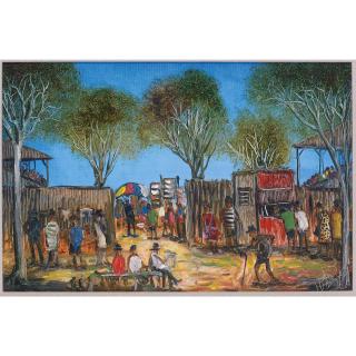 Pro Hart - Australian st Pat\'S Races, Broken Hill, Behind The Stands