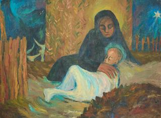 Prof. Uche Okeke - Madonna & Child, the Manger