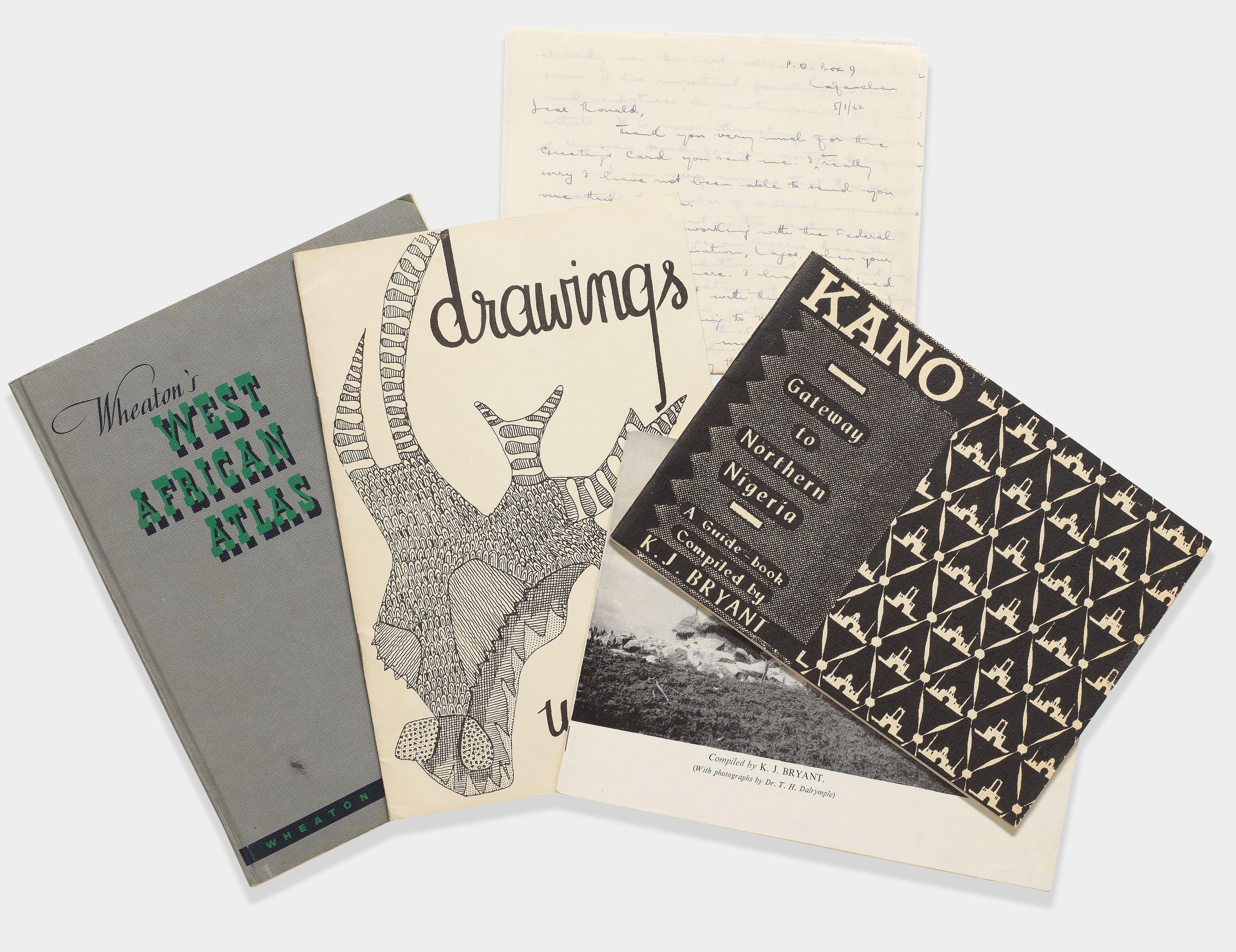 Prof. Uche Okeke - One letter, A book on drawings; and three more books