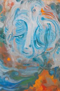 Prof. Uche Okeke - Onwa, Face of the Moon, 1983