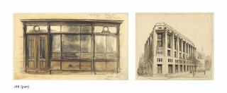 Professor Sir Albert E. Richardson, P.R.A. - Plans for the Moorgate redevelopment (3, 2 illustrated): including a design for the London County and Westminster Bank