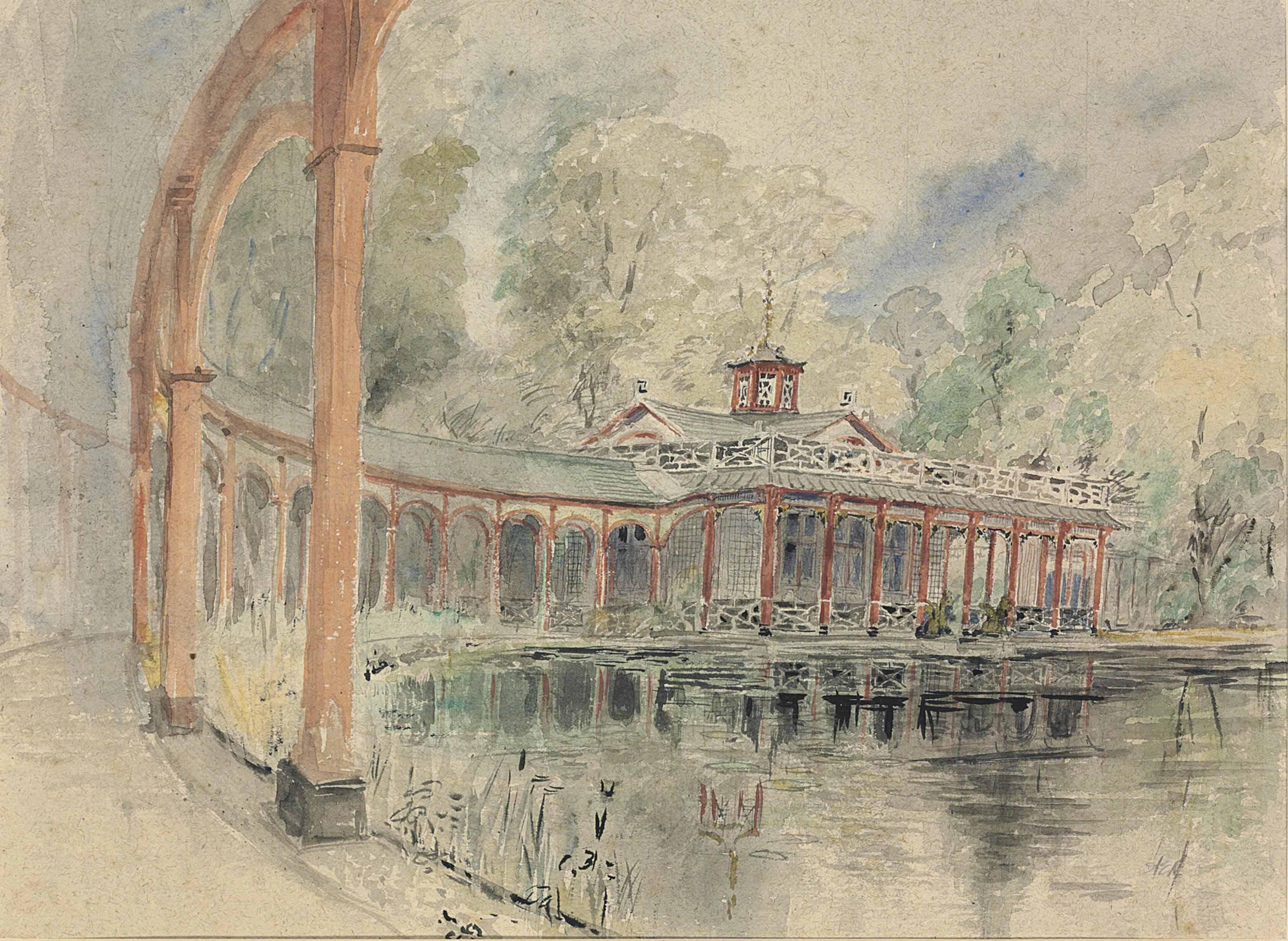 Professor Sir Albert E. Richardson, P.R.A. - The Chinese Dairy, Woburn