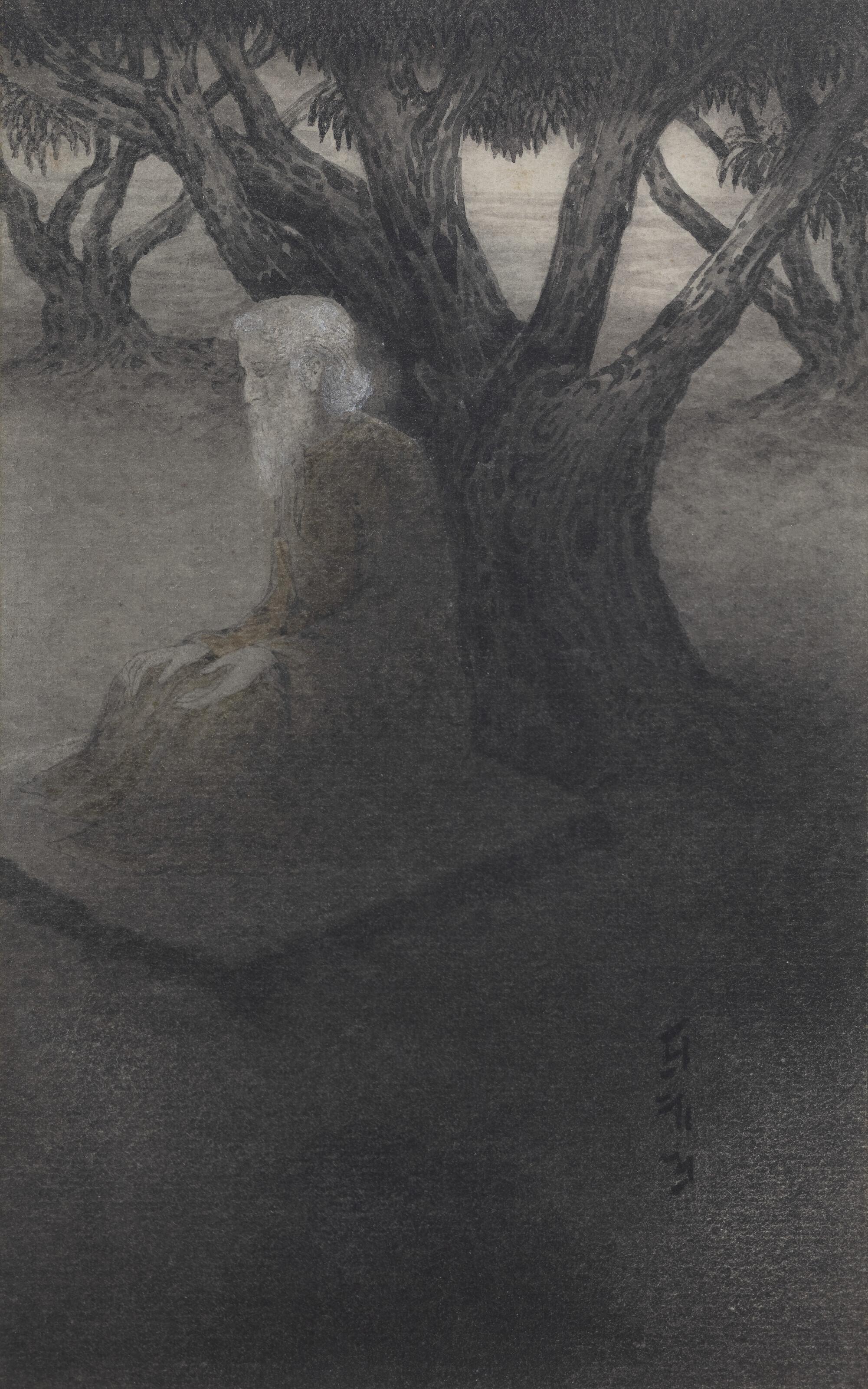 Prosanto Roy - Untitled (Portrait Of Rabindranath Tagore)