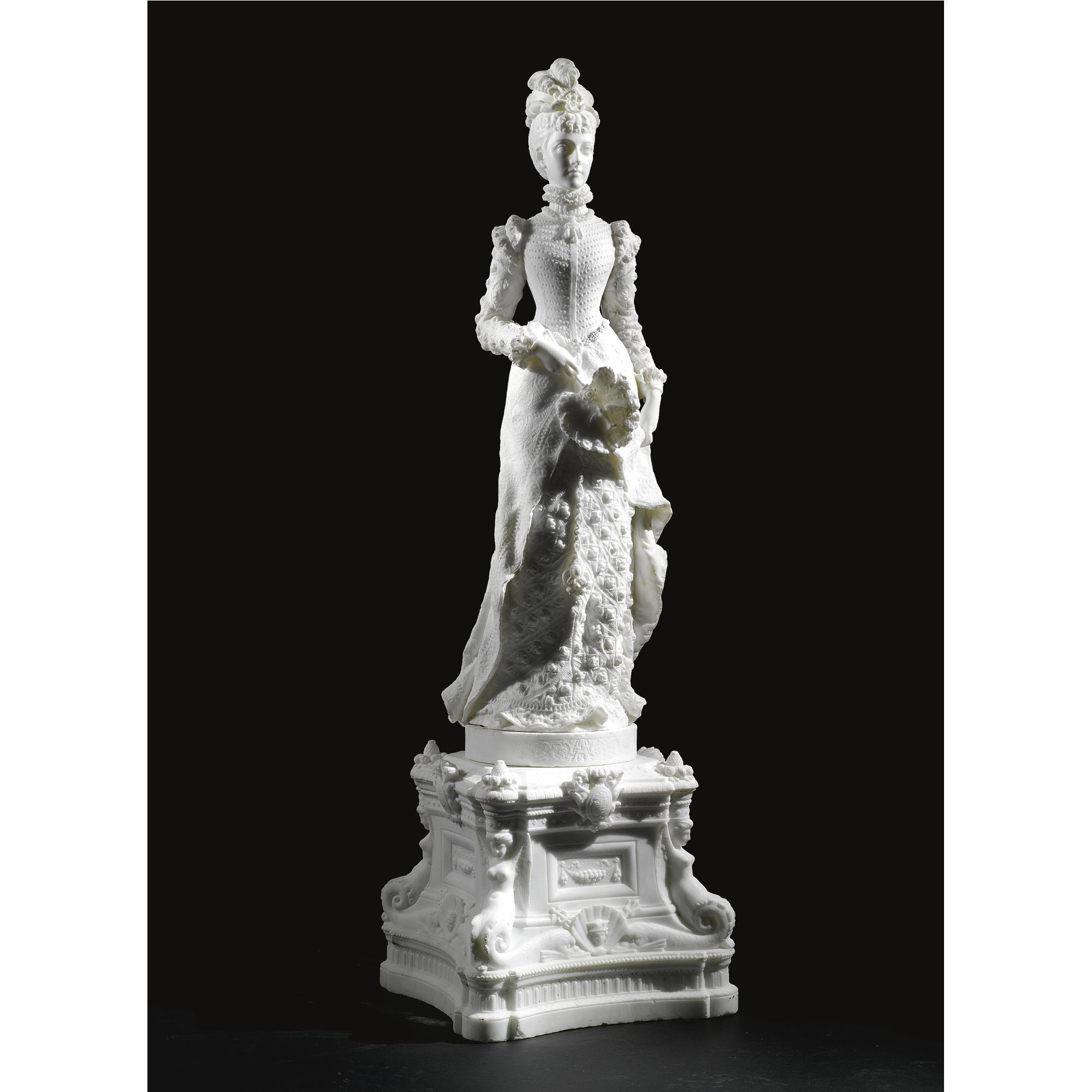 Prosper D\'Epinay - An Elegant Lady Holding A Fan