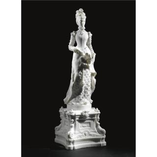 Prosper D\'Epinay - An Elegant Lady Holding A Fan