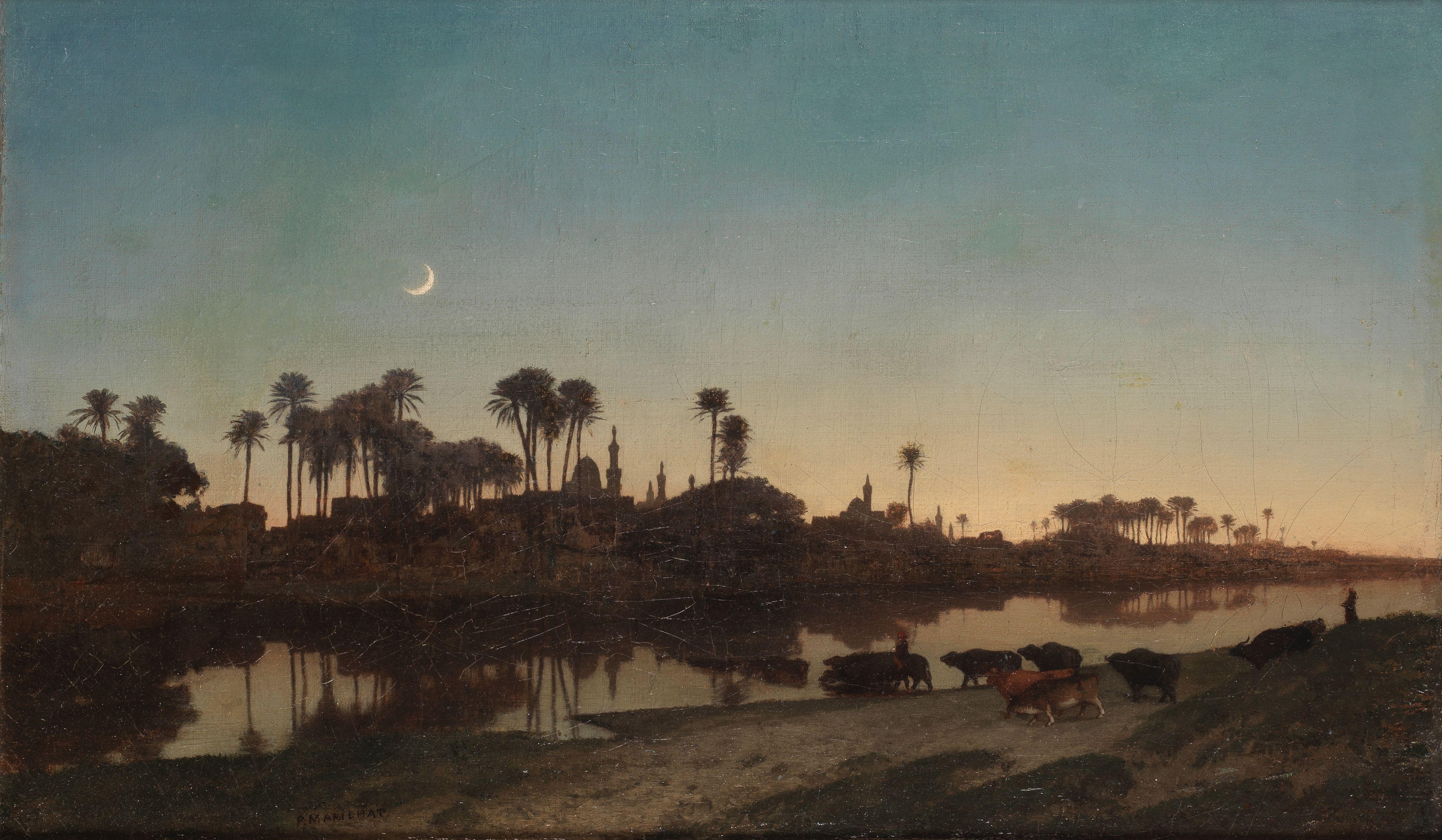 Prosper Georges Antoine Marilhat - Evening