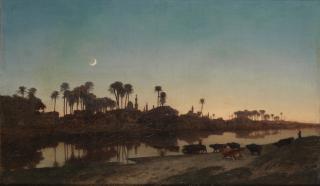 Prosper Georges Antoine Marilhat - Evening