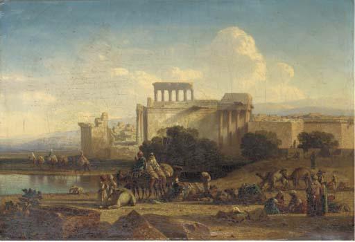 Prosper Marilhat - Travellers at an Oasis